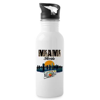 MIAMI - Water bottle with straw - white - Right