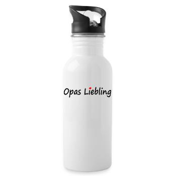 Opas Liebling - Trinkflasche mit integriertem Trinkhalm - Weiß - Rechts