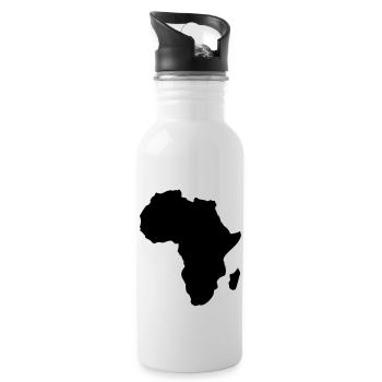 Afrika Afrika Länder continent1 - Trinkflasche mit integriertem Trinkhalm - Weiß - Rechts