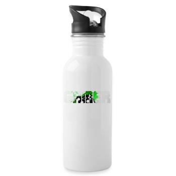 Gamer - Trinkflasche mit integriertem Trinkhalm - Weiß - Rechts