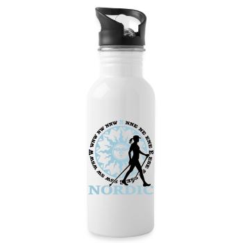 Nordic 2C - Farbwechsel - Trinkflasche mit integriertem Trinkhalm - Weiß - Rechts