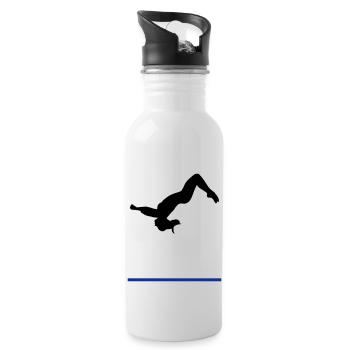 Gymnast, Gymnastics, Backflip - Water bottle with straw - white - Right