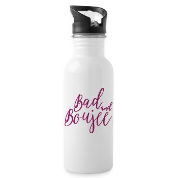 Bad And Boujee Graphic - Water bottle with straw - white - Right