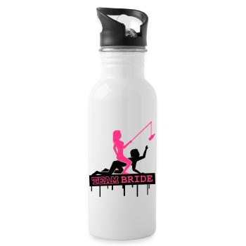 Team Bride - Water bottle with straw - white - Right