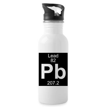 Lead (Pb) (element 82) - Water bottle with straw - white - Right