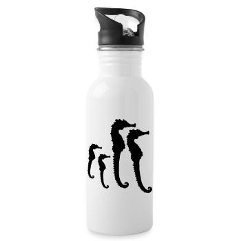 Seahorse Family - Gourde avec paille intégrée - blanc - Droite
