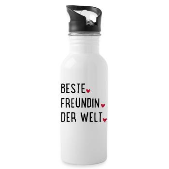 Best friend - Water bottle with straw - white - Right