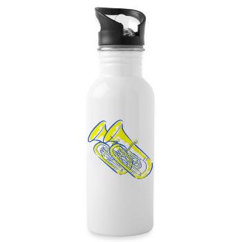 tuba - Trinkflasche mit integriertem Trinkhalm - Weiß - Rechts