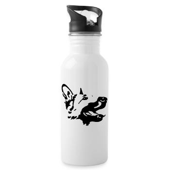 shepherd - Water bottle with straw - white - Right