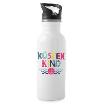 Küstenkind - Trinkflasche mit integriertem Trinkhalm - Weiß - Rechts