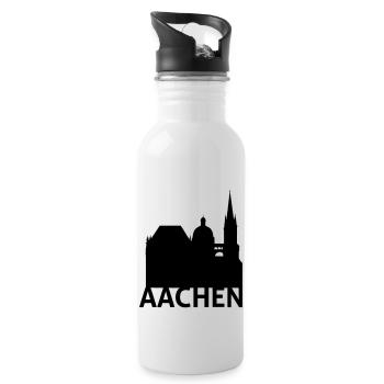Aachen - Trinkflasche mit integriertem Trinkhalm - Weiß - Rechts
