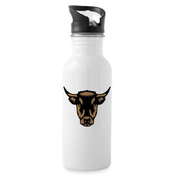 vache corne 18 - Gourde avec paille intégrée - blanc - Droite