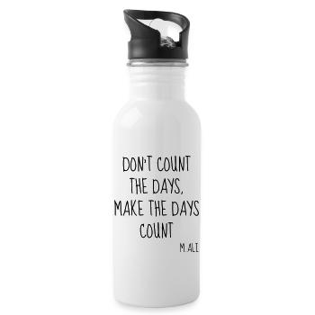 Boxing - Boxer - Boxe - Boxen - Ali - Fighter - Water bottle with straw - white - Right