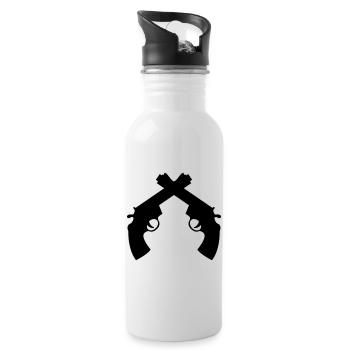 Police - Policeman - Cop - Policier - Polizei - Water bottle with straw - white - Right