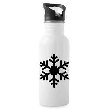 schneeflocke - Trinkflasche mit integriertem Trinkhalm - Weiß - Rechts