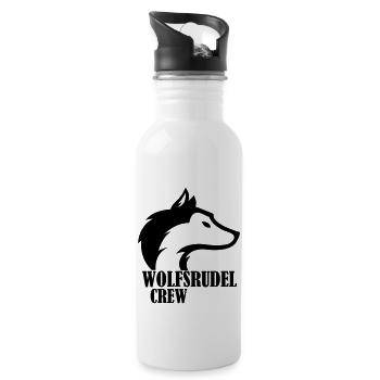 wolfsrudel_crew_01 - Trinkflasche mit integriertem Trinkhalm - Weiß - Rechts