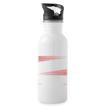 Polen - Ein Echter Pole - Trinkflasche mit integriertem Trinkhalm - Weiß - Rechts