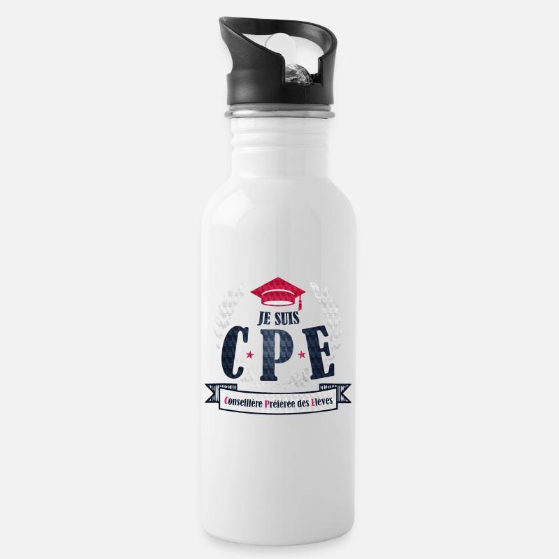 CPE - Gourde avec paille intégrée - blanc