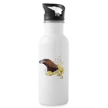 Golden Eagle - Water bottle with straw - white - Right