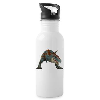 T-rex - Water bottle with straw - white - Right