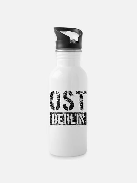OST BERLIN OSTBERLIN OSSI - Trinkflasche mit integriertem Trinkhalm - Weiß