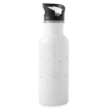 Motivational Quotes Hippie Flower Let It Be - Trinkflasche mit integriertem Trinkhalm - Weiß - Rechts