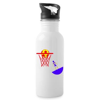 Subbuteo Basketballkorb - Trinkflasche mit integriertem Trinkhalm - Weiß - Rechts