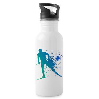 Ski de fond Classique Ski de fond Hommes Ski de fond Skatin - Gourde avec paille intégrée - blanc - Droite