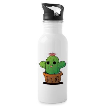 Drôle de cactus HUG ME - Gourde avec paille intégrée - blanc - Droite