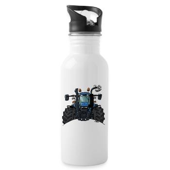 0448 BlueTractor TS115 - Gourde avec paille intégrée - blanc - Droite
