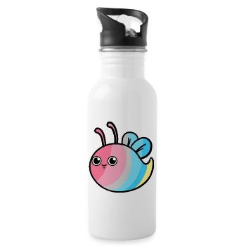 Genderflux Bee Genderflux Pride - Water bottle with straw - white - Right
