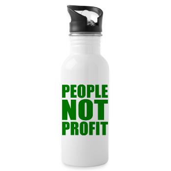 People not profit - Gourde avec paille intégrée - blanc - Droite