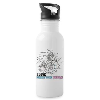 J’adore le VTT - Gourde avec paille intégrée - blanc - Droite