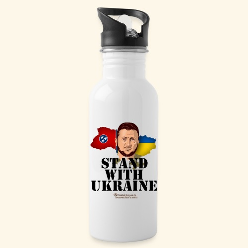 Ukraine Tennessee - Trinkflasche mit integriertem Trinkhalm