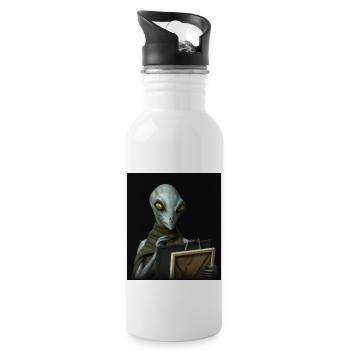 Alien artist - Water bottle with straw - white - Right