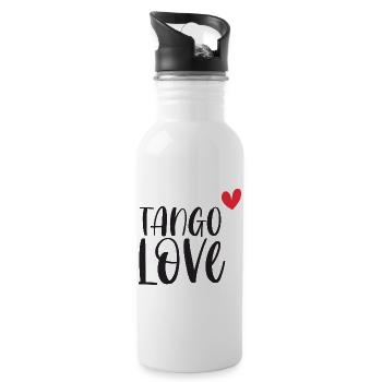 Tango Love! Dancer dance dance couple gift - Water bottle with straw - white - Right