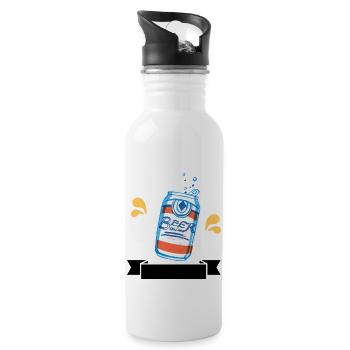 BEERCAN - Trinkflasche mit integriertem Trinkhalm - Weiß - Rechts
