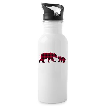 Mama Bear - Trinkflasche mit integriertem Trinkhalm - Weiß - Rechts