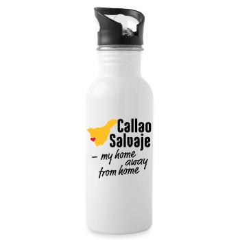 Callao Salvaje ma maison loin de chez moi - Gourde avec paille intégrée - blanc - Droite