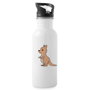 Kangaroo - Water bottle with straw - white - Right