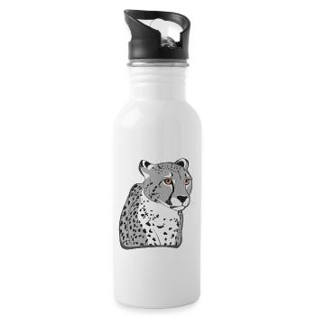 Guépard - Gourde avec paille intégrée - blanc - Droite