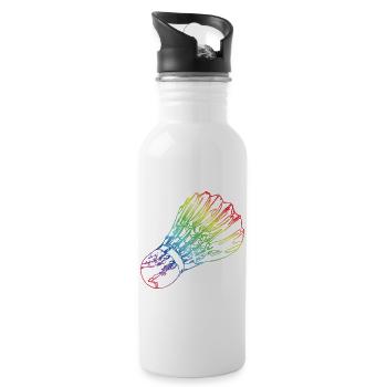Federball - Trinkflasche mit integriertem Trinkhalm - Weiß - Rechts