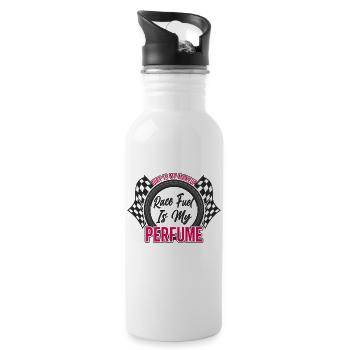 Racetrack Race Car Racing Autosport - Water bottle with straw - white - Right