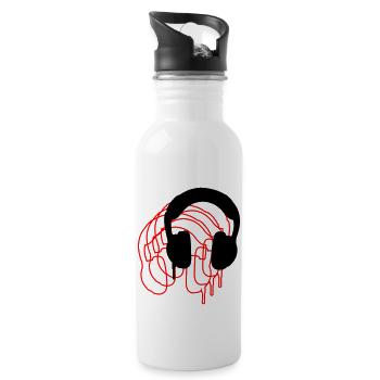 Headphones - Water bottle with straw - white - Right
