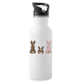 meine erste ostern niedlicher Hase - Trinkflasche mit integriertem Trinkhalm - Weiß - Rechts