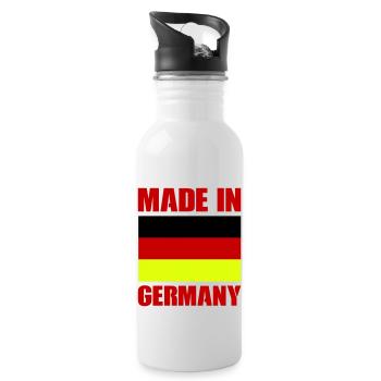 made in germany - Trinkflasche mit integriertem Trinkhalm - Weiß - Rechts