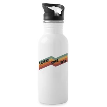 1974 - Water bottle with straw - white - Right