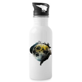 Moon Harmonic Gradient - Water bottle with straw - white - Right