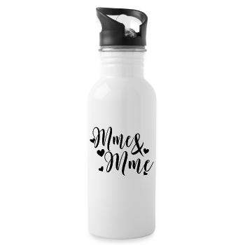 Mrs. And Mrs. - Water bottle with straw - white - Right