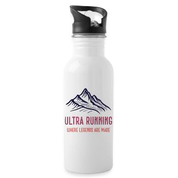 Ultra Running - où les légendes sont faites - Gourde avec paille intégrée - blanc - Droite